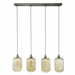 Suspension Stripe Gris, 4 lumières