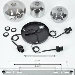 Suspension Talok Fumé, 3 lumières