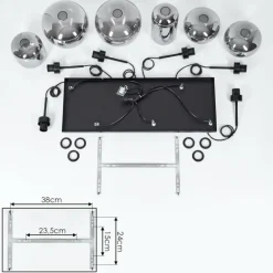 Suspension Talok Fumé, 6 lumières