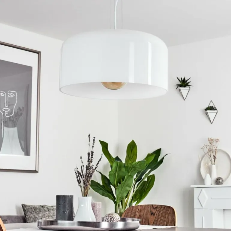 Suspension Tembotalo Blanc, 1 lumière