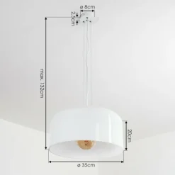 Suspension Tembotalo Blanc, 1 lumière
