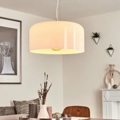 Suspension Tembotalo Blanc, 1 lumière