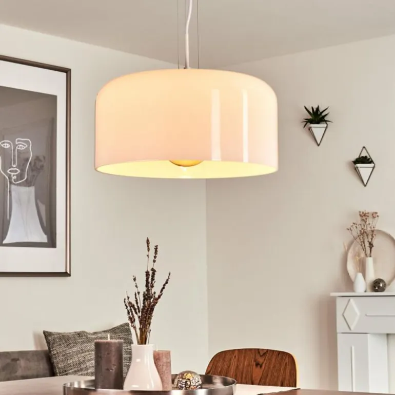 Suspension Tembotalo Blanc, 1 lumière