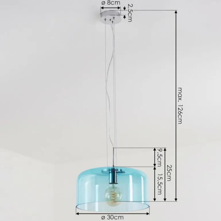Suspension Tembotalo Chrome, 1 lumière