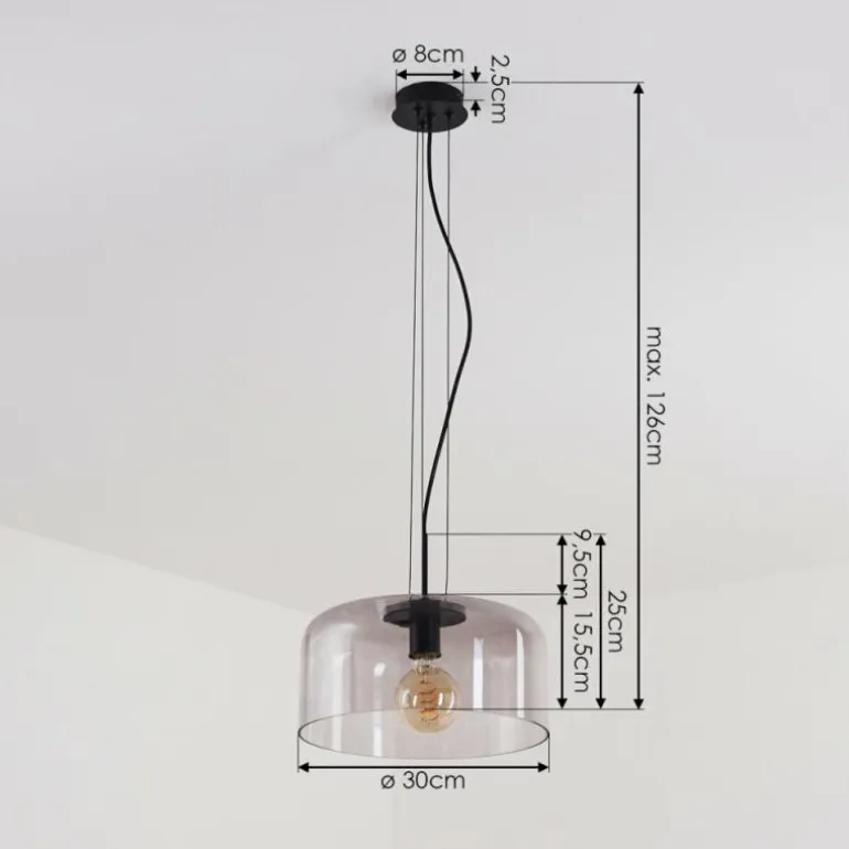 Suspension Tembotalo Chrome, 1 lumière
