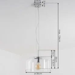 Suspension Tembotalo Chrome, 1 lumière