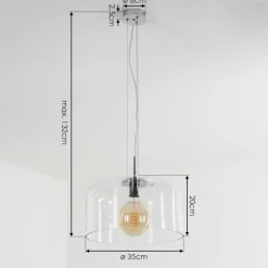 Suspension Tembotalo Chrome, 1 lumière