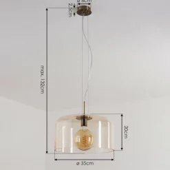 Suspension Tembotalo Laiton, 1 lumière