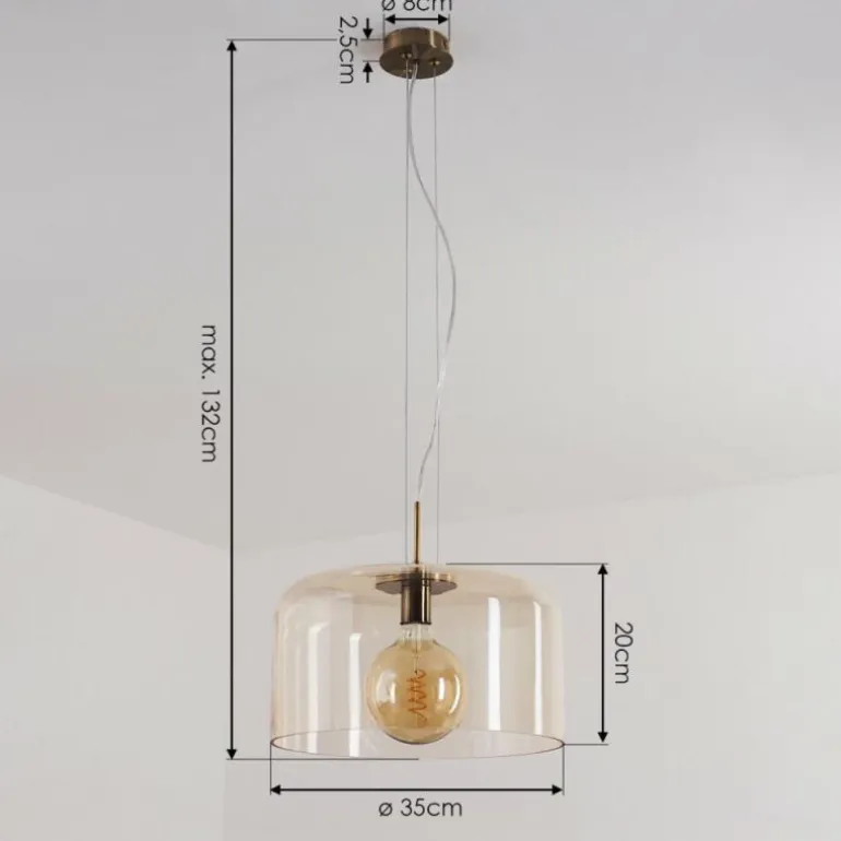 Suspension Tembotalo Laiton, 1 lumière