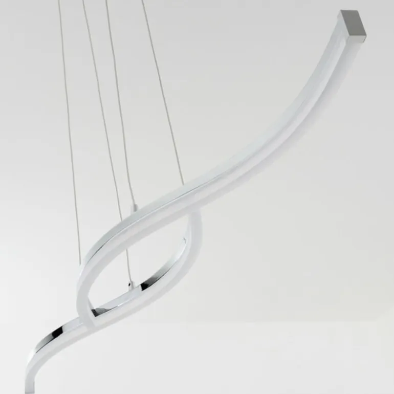 Suspension Thilo LED Chrome, 2 lumières