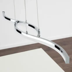 Suspension Thilo LED Chrome, 2 lumières