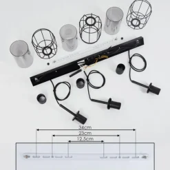 Suspension Thusis Noir, 3 lumières
