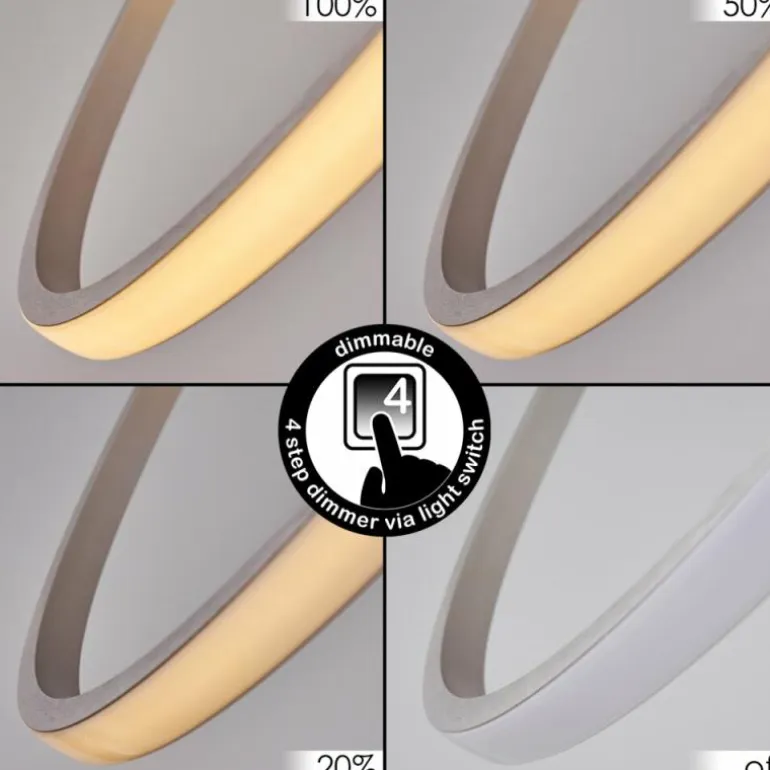 Suspension Toga LED Nickel mat, 3 lumières
