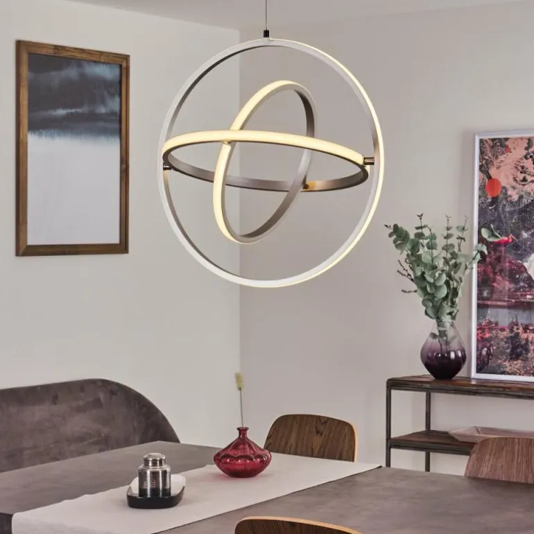 Suspension Toga LED Nickel mat, 3 lumières