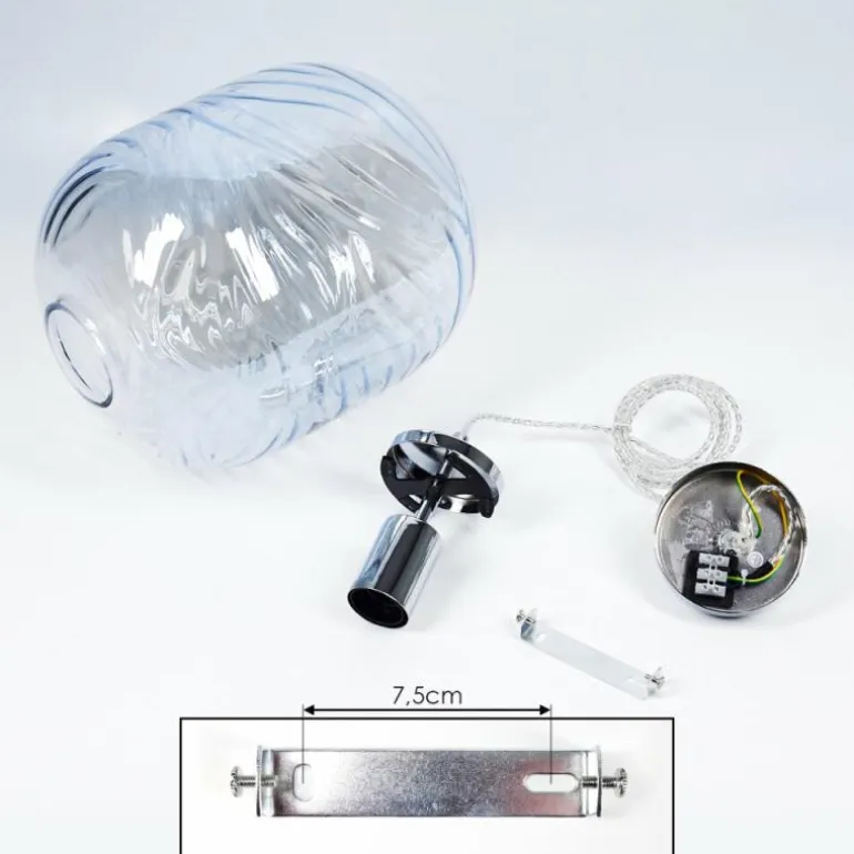 Suspension Tomboul Chrome, 1 lumière