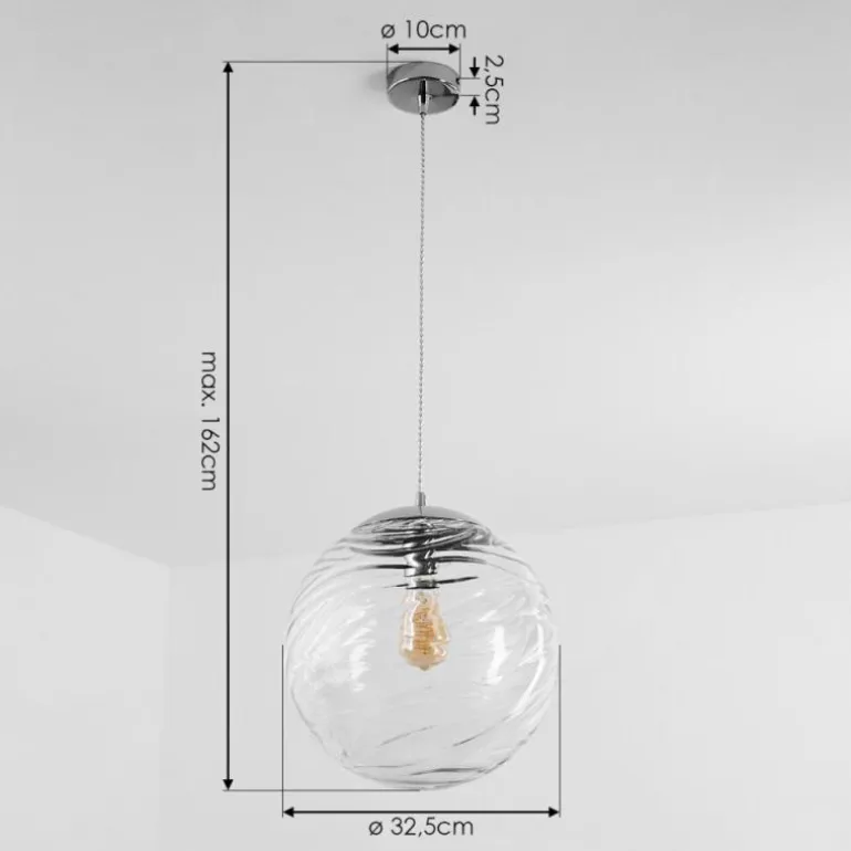 Suspension Tomboul Chrome, 1 lumière