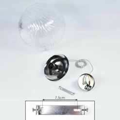 Suspension Tomboul Chrome, 1 lumière