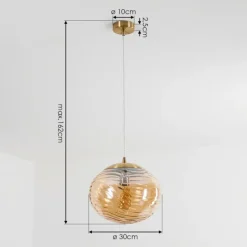Suspension Tomboul Or, 1 lumière