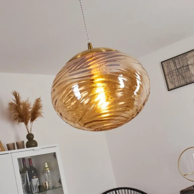 Suspension Tomboul Or, 1 lumière