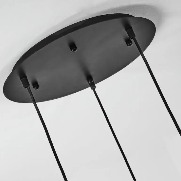Suspension Traak Noir, 3 lumières