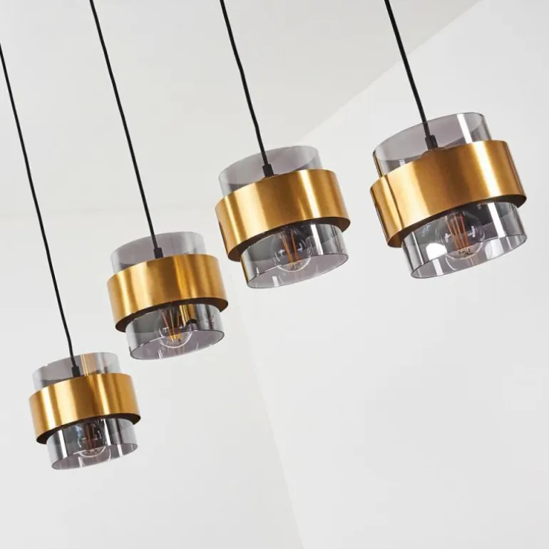 Suspension Traak Noir, 4 lumières