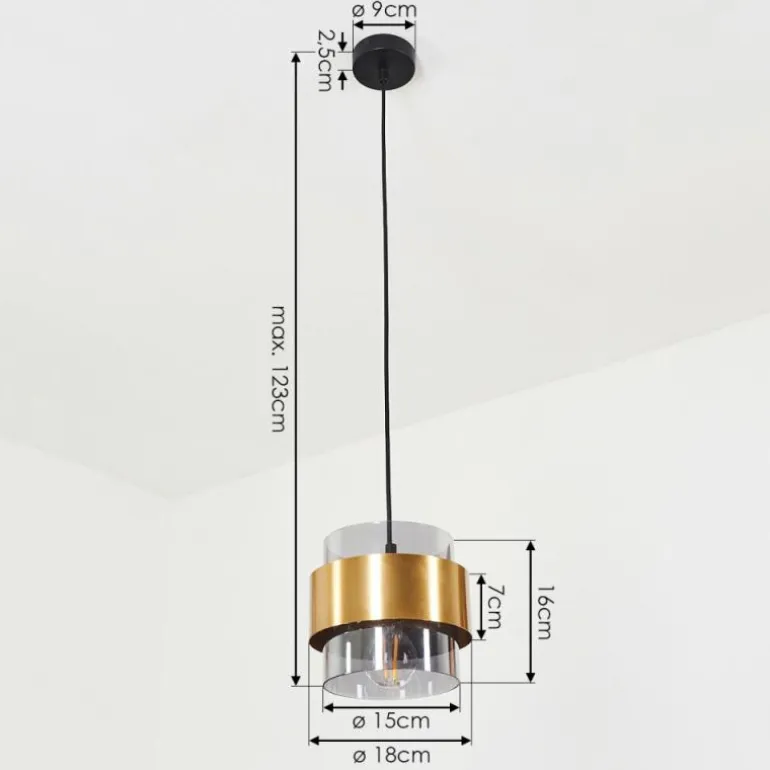 Suspension Traak Noir, 1 lumière
