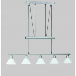 Suspension Trio 3751 Acier inoxydable, Nickel mat, 5 lumières