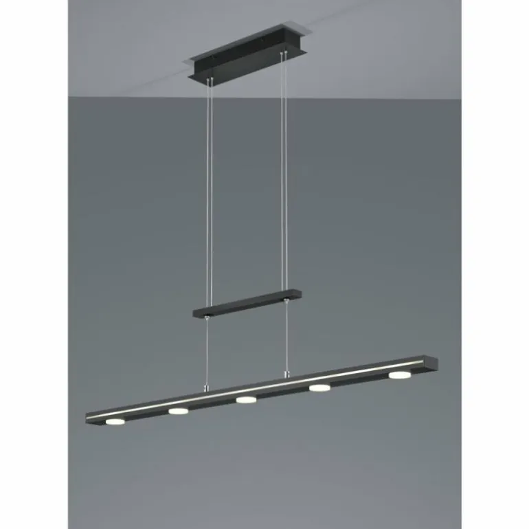 Suspension Trio Lacal LED Nickel mat, 7 lumières