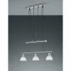 Suspension Trio LEVISTO LED Nickel mat, 3 lumières
