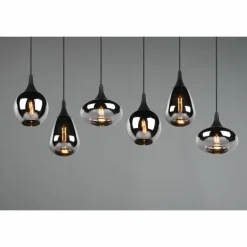 Suspension Trio Lumina Noir, 6 lumières