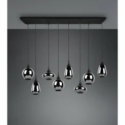 Suspension Trio Lumina Noir, 8 lumières