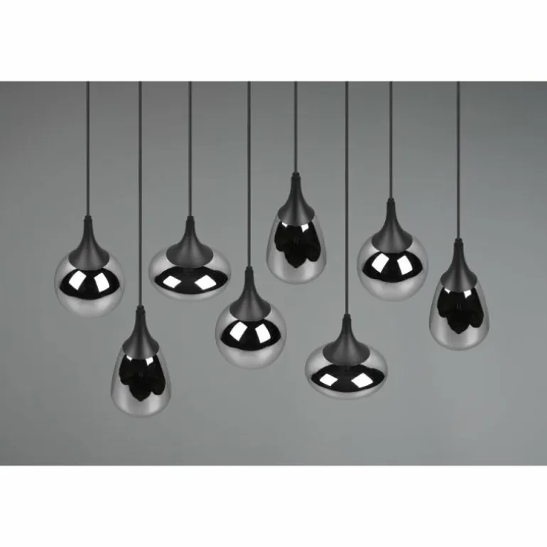 Suspension Trio Lumina Noir, 8 lumières
