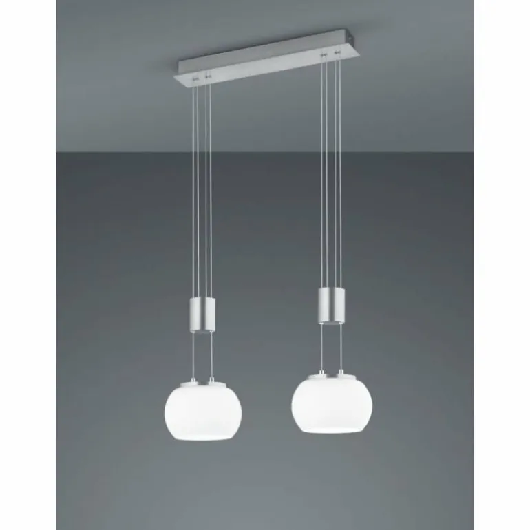 Suspension Trio Madison LED Nickel mat, 2 lumières