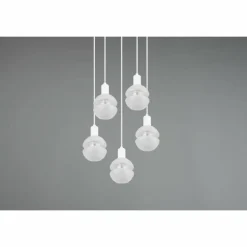 Suspension Trio Mela Blanc, 5 lumières