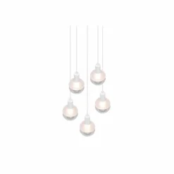 Suspension Trio Mela Blanc, 5 lumières