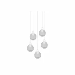Suspension Trio Mela Blanc, 5 lumières