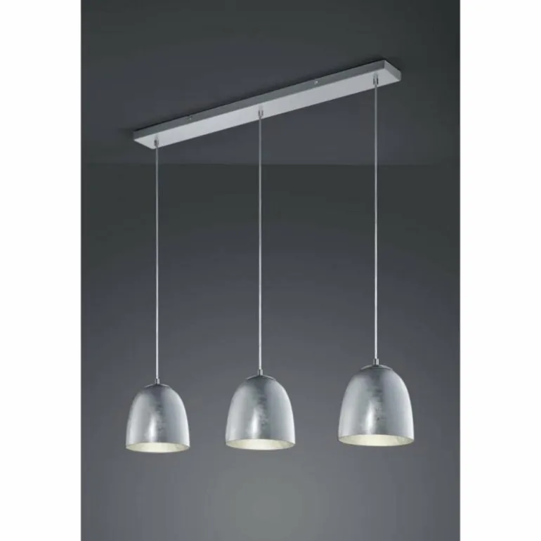 Suspension Trio ONTARIO Nickel mat, 3 lumières