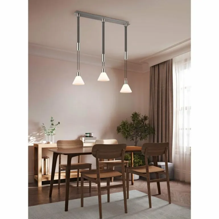 Suspension Trio STANLEY Nickel mat, 3 lumières