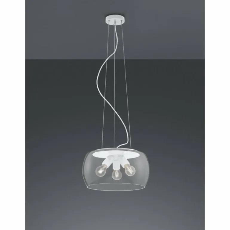 Suspension Trio Valente LED Blanc, 3 lumières