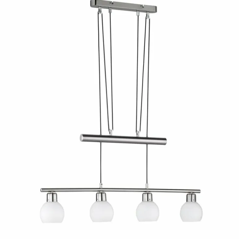 Suspension Trio-Leuchten Freddy LED Nickel mat, 4 lumières