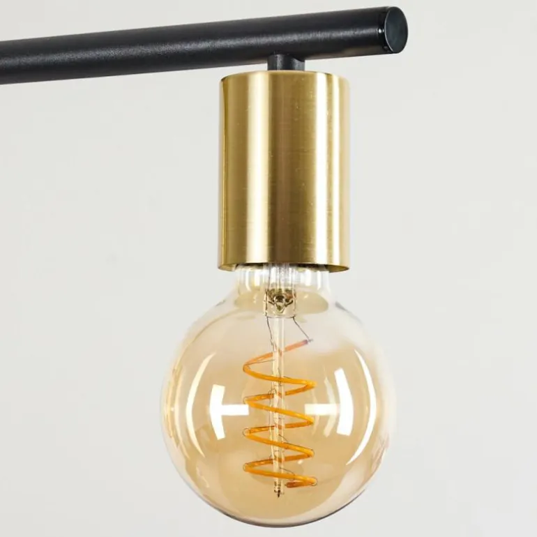 Suspension Tulla Laiton, Noir, 5 lumières