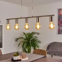Suspension Tulla Nickel mat, 5 lumières