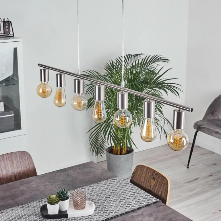 Suspension Tulla Nickel mat, 7 lumières