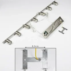 Suspension Tulla Nickel mat, 7 lumières