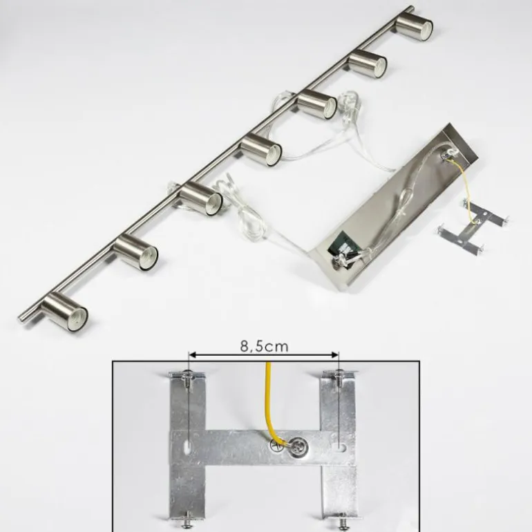 Suspension Tulla Nickel mat, 7 lumières