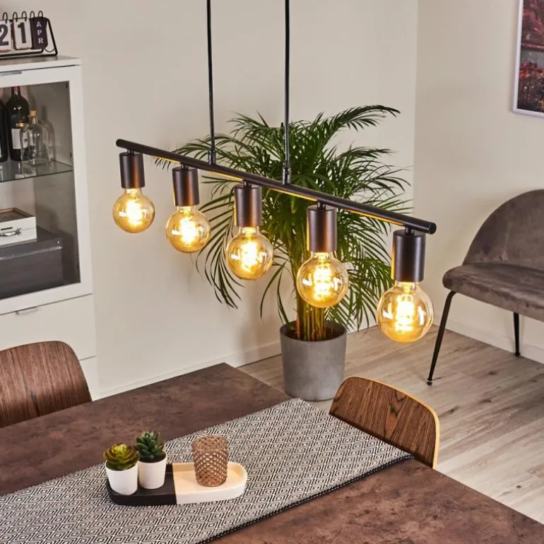 Suspension Tulla Noir, 5 lumières