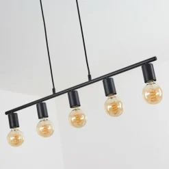 Suspension Tulla Noir, 5 lumières
