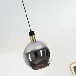 Suspension Tuvalu Noir, 1 lumière