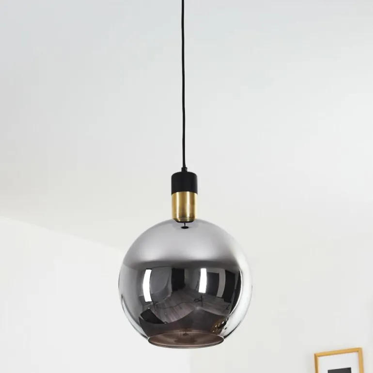 Suspension Tuvalu Noir, 1 lumière