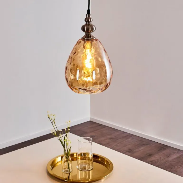 Suspension Uddebo Nickel mat, Noir, 1 lumière